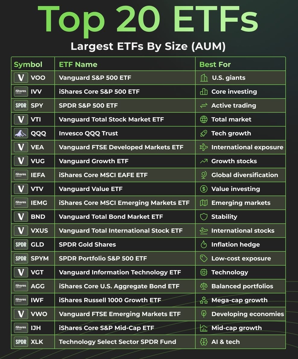 Market_Mind_'s tweet photo. Top 20 ETFs https://t.co/xYU6WEfYQu