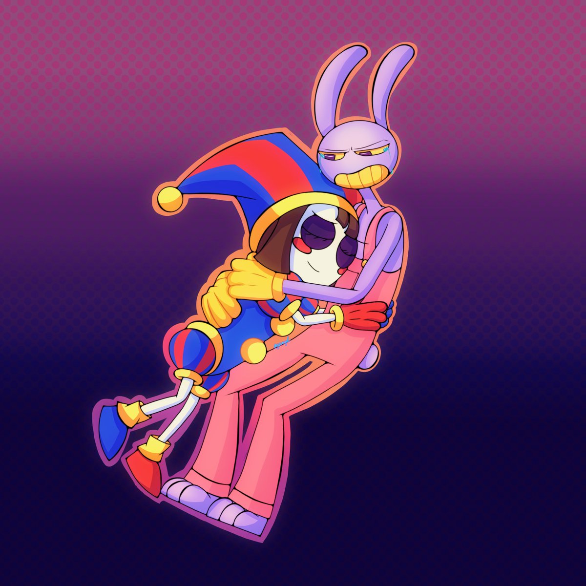 yoruangel_art's tweet photo. Well today is the final of amazing digital circus and yes, this was my favorite ship of the amazing digital circus but I wanted to make a collage of all my favorite moments of them together
🐇💜❤️💙💛
#tadc #funnybunny #theamazingdigitalcircus #pomni #jax https://t.co/p4rw4ZIPgK