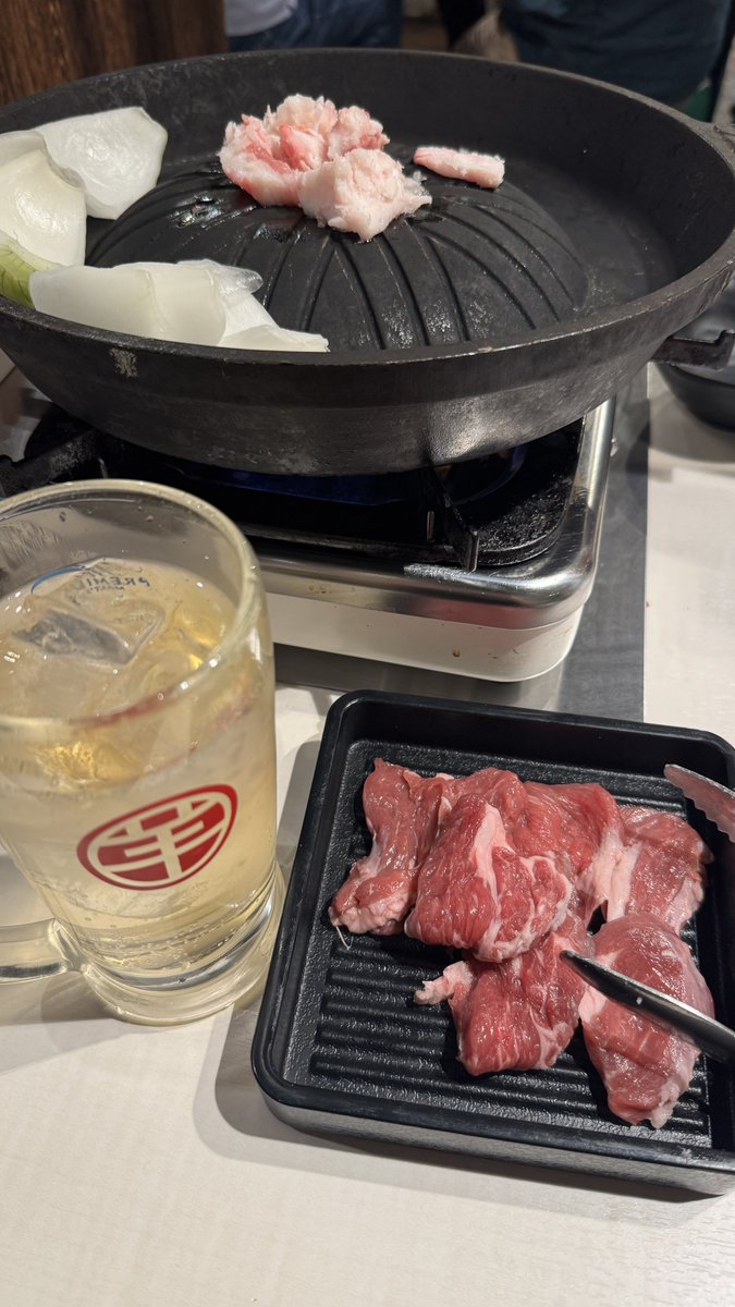 papa_s_'s tweet photo. ジンギスカン×無限ハイボール https://t.co/eNWWkKAWAb