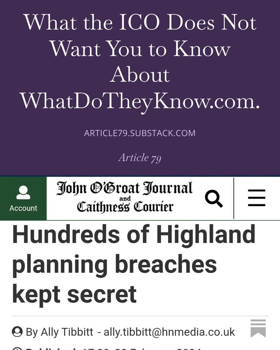 article__79's tweet photo. What @ICOnews does not want you to know about WhatDoTheyKnow. 🤫

@HighlandCouncil pokes the bear &amp; gets the hammer.

https://t.co/Txoqd5IJA6 https://t.co/eFJ2HMc6CM