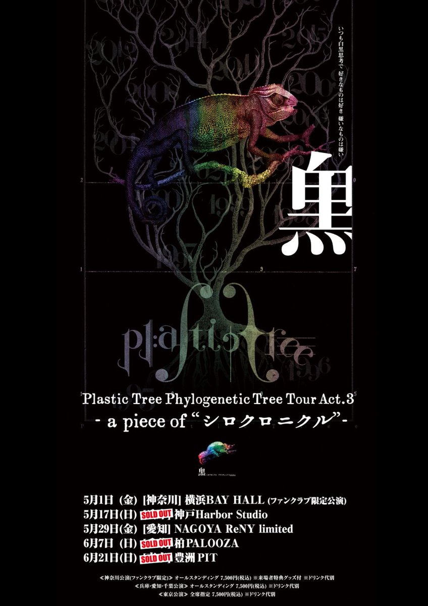 Angsheep_nanaya's tweet photo. 再掲【お譲り希望】
Plastic Tree 
Phylogenetic Tree Tour Act.3
6/21(日)豊洲PIT a piece of “シロクロニクル”

上記公演のチケットを【2枚】連番で探しております。

お心当たりある方がいらっしゃいましたらリプライまでご連絡をお願いします。

#PlasticTree #プラ https://t.co/oWYPOFZbAT