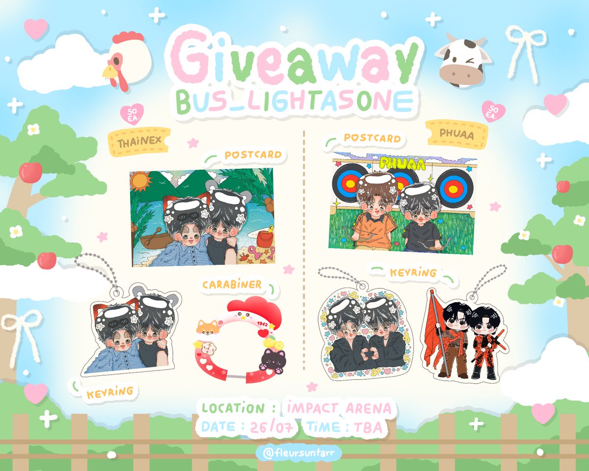 fleursuntarr's tweet photo. ˖  ࣪⊹𐙚 𝗽𝗹𝘀 𝗸𝗶𝗻𝗱𝗹𝘆 𝗿𝘁 . . . ೀ

 ⋆˙⟡♡ Gɪᴠᴇᴀᴡᴀʏ Fᴏʀ #BUS_LIGHTASONE ˎˊ˗

𝑻𝒉𝒂𝒊𝒏𝒆𝒙 𝟓𝟎 𝒔𝒆𝒕
- 𝙲𝚊𝚛𝚊𝚋𝚒𝚗𝚎𝚛 𝟷 𝚎𝚊
- 𝙺𝚎𝚢𝚛𝚒𝚗𝚐 𝟷 𝚎𝚊
- 𝚙𝚘𝚜𝚝𝚌𝚊𝚛𝚍 𝟷 𝚎𝚊
𝑷𝒉𝒖𝒂𝒂 𝟓𝟎 𝒔𝒆𝒕
- 𝚙𝚘𝚜𝚝𝚌𝚊𝚛𝚍 𝟷 𝚎𝚊
- 𝙺𝚎𝚢𝚛𝚒𝚗𝚐 𝟸 𝚎𝚊

ᴅᴀᴛᴇ : 𝟤𝟨 ᴊᴜʟʏ 𝟤𝟢𝟤𝟨  @𝚒𝚖𝚙𝚊𝚌𝚝 ᴛɪᴍᴇ : ᴛʙᴀ
˖₊˚⋆˙ྀིྀི࿔.𓈒ᨳ 𝚛𝚝 & 𝚜𝚑𝚘𝚠 𝚝𝚑𝚒𝚜 𝚝𝚠𝚎𝚎𝚝 ˙. ྀིྀི˚⋆˙₊𖧷
            𓊆ྀི  𝚎𝚡𝚌𝚑𝚊𝚗𝚐𝚎 𝚙𝚕𝚎𝚜𝚎 𝚍𝚖  𓊇ྀི