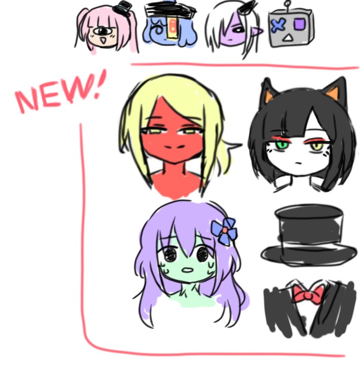 atteru479's tweet photo. 来月から人外アイドル育成シミュレーションゲームの制作に取り掛かる予定です
ふぁぼリメのサイクロプス、スライム、大魔王、ロボットに続いて鬼、キツネ(前作の信号の本来の姿)、人魚、ゴーストの追加を予定しています！ https://t.co/GstkeU04SC