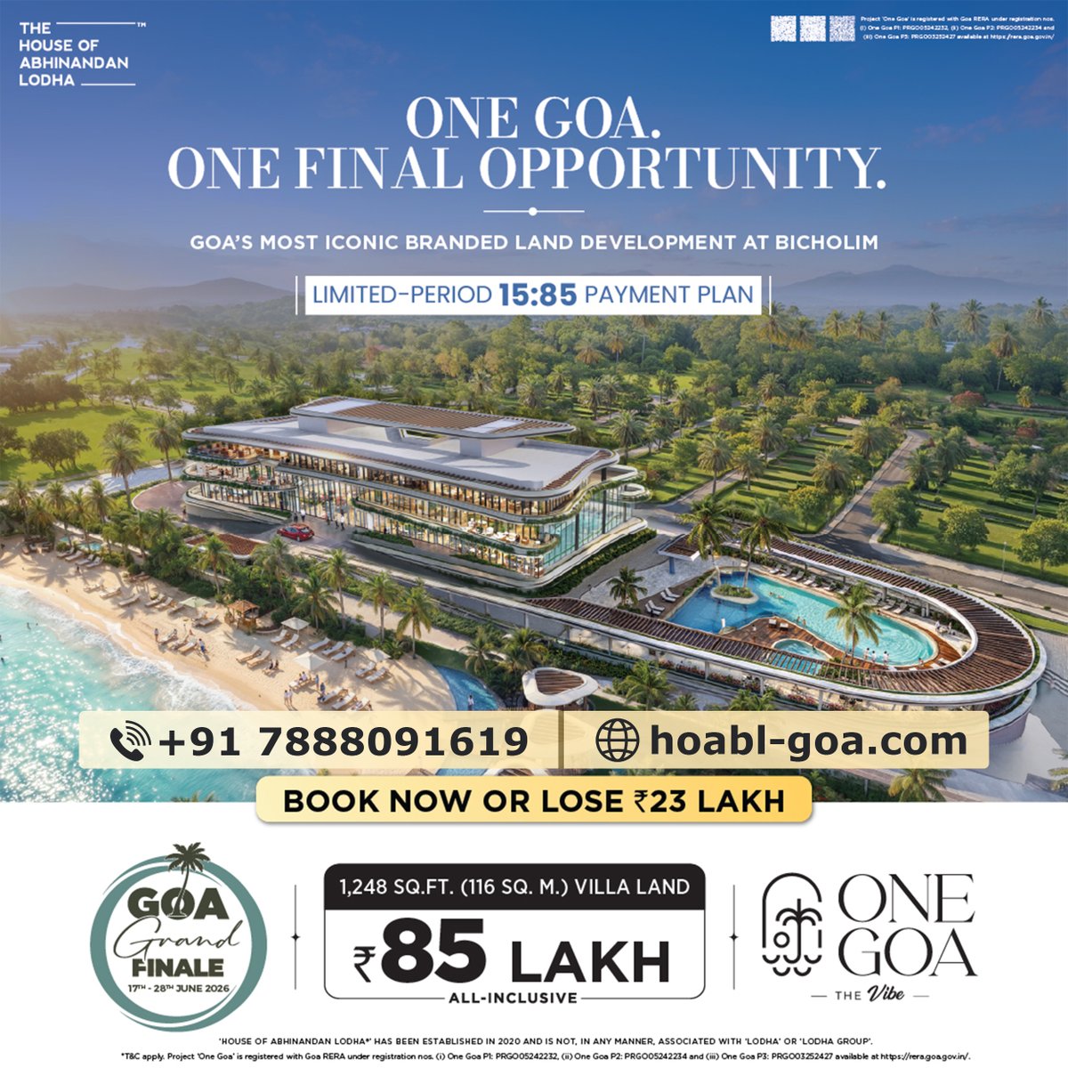 hp_infra's tweet photo. Gulf Of One Global Goa – Own Premium Plots &amp; Luxury Villas in Goa!
#GulfOfOneGlobalGoa #OneGlobalGoa #GoaProperty #GoaPlots #GoaVilla #LuxuryVillaGoa #GoaRealEstate #HOABL #HouseOfAbhinandanLodha #PropertyInvestment #InvestmentInGoa #GoaInvestment #LuxuryLiving #HolidayHomeGoa https://t.co/XUFjdLMnEn