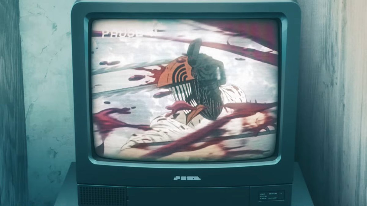 law_etienne's tweet photo. The new CSM S2 PV has it's own credited staff instead of just being a trailer.

The visuals have firmly landed in a middle ground between the Movie and Season 1.

The designs and aesthetic match the movie, while the light processing and color grading choices feel ripped from S1 https://t.co/43OMpOiBfc