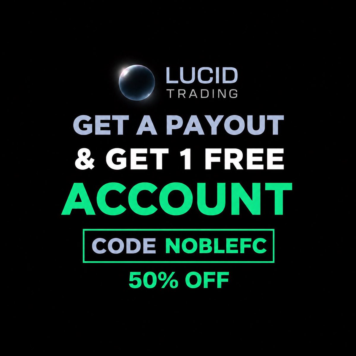 PropNoblex's tweet photo. 3 × LucidFlex $50,000 Challenges Giveaway;

1️⃣ Follow @PropNoblex 
2️⃣ Like, Repost 🔁 &amp; Tag your friends ❤️‍🩹
3️⃣ Comment 'Done' to complete the tasks!

Use code: NOBLEFC
(Max Discount + Buy 1 Get 1 upon payout)

Limited winners! ⌛
Winners will be announced soon 🎉 https://t.co/Umk0uzkuxq