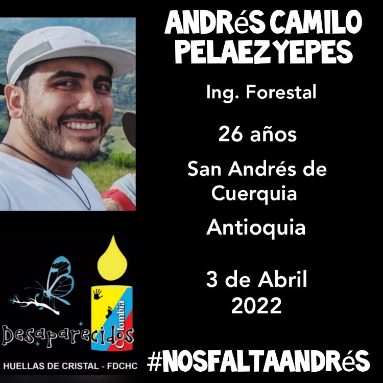 claoyepes's tweet photo. #DondeEstaCamilo #AndresCamiloNoAparece Dios 1.536, hay que luchar contra la impunidad, los desaparecidos no pueden ser parte del paisaje, hay que acabar con este flagelo. Camilo está desaparecido desde el 2022 mientras trabajaba para Hidroituango y nadie dice o sabe algo. Triste https://t.co/JPKHQvCmI8