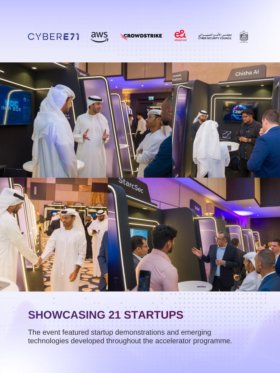 CyberE71's tweet photo. Building the future of cybersecurity innovation.

The inaugural AWS/CTIB Cybersecurity Startup Accelerator concluded with 21 graduating startups and the recognition of the Top 5 winners, a milestone that reflects the strength of the UAE’s growing cybersecurity ecosystem. https://t.co/lKI9k7xmnj