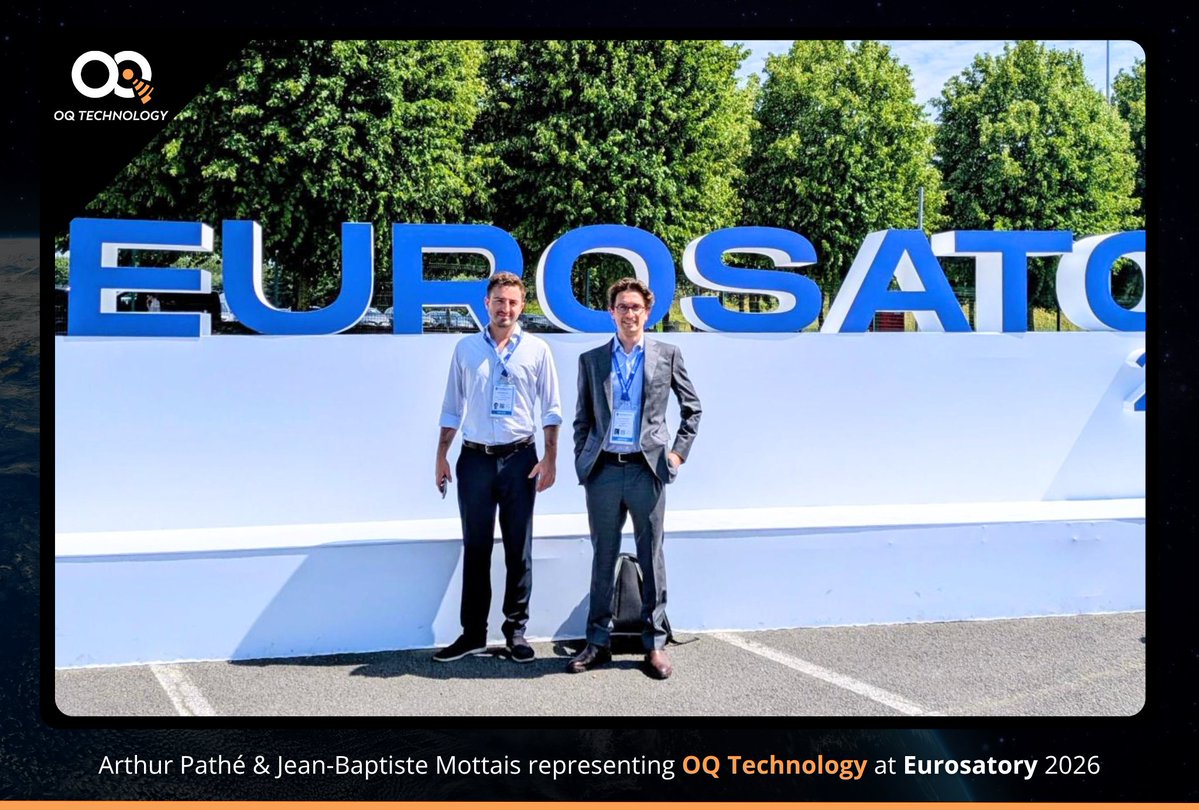 OQTEC's tweet photo. Arthur Pathé, Corporate Development Manager, and Jean-Baptiste Mottais, Sales & Business Development Coordinator, represented OQ Technology at Eurosatory 2026, the leading international event for the Defence and Security Sector in Paris. 🇫🇷

As defence and security operations increasingly depend on resilient connectivity, OQ Technology is enabling D2D and NTN communications that extend coverage beyond traditional networks and support critical communications in challenging environments.

Thank you to everyone we met throughout the event.

#OQTechnology #Eurosatory2026 #Defence #Security #SatelliteConnectivity #NTN #SpaceTech #Innovation