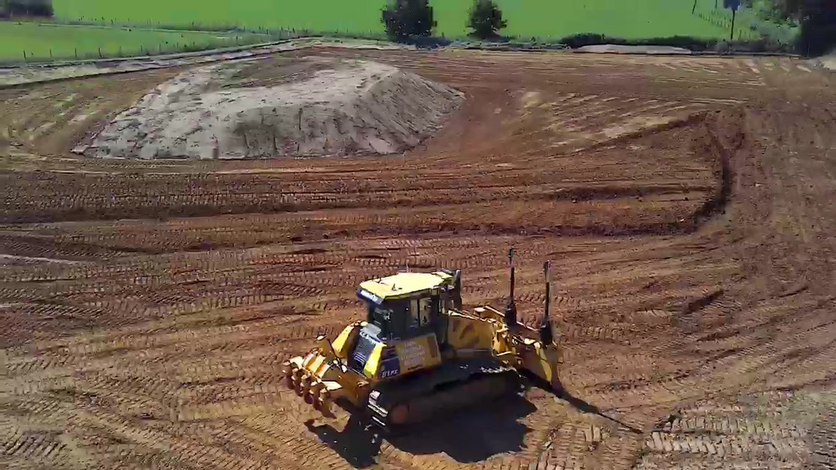 HambledonFC's tweet photo. First go at using the drone to capture some pictures of the new pitch progress.

#pitchbuild #badgerpark #coyds https://t.co/aFwkF6zCIT