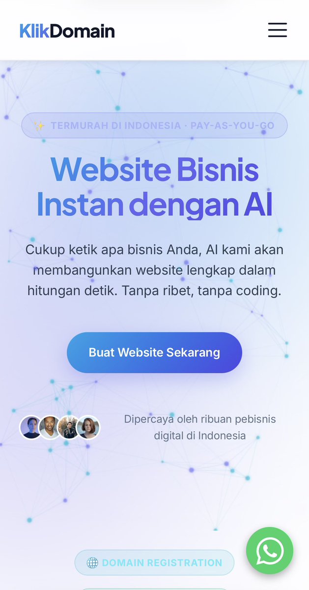 fluoxetan's tweet photo. sedihh cuyyy temanku ibunya jatuh sakit dan baru aja kena layoff :( dan sekarang lagi bangun bisnisnya sendiri: https://t.co/rsH4nFWZkN 
buat kalian yang lagi mau mulai web project, bikin portofolio, atau bangun bisnis online, bisa coba cek yaa. kalian bisa register domain dan coba website builder-nya (7 days free trial).

semoga Allah mudahkan langkahnya. support small business
