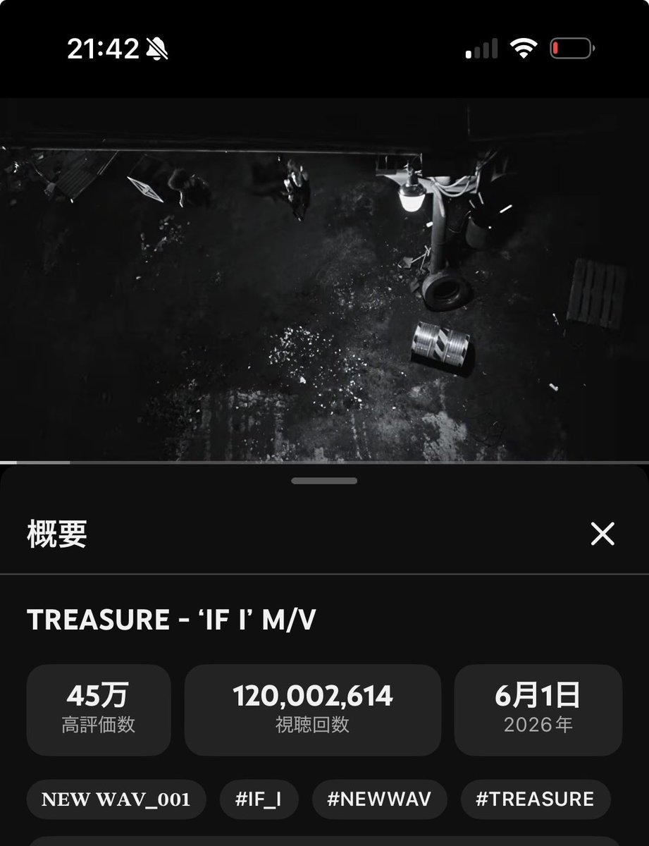 yu1223hi's tweet photo. １２０M🎉°・*:.。.☆
なかなかだったけど超えたね🙌

TREASURE - 'IF I' M/V
🔗 https://t.co/pL4URWRcvu
#TREASURE #트레저 #4thMINIALBUM #NEWWAV #MV #IF_I #OUTNOW #YG

#TREASURE  #IF_I
#TREASURE_NEW_WAV
#트레저 #NEWWAV
#TREASURE1位カジャ https://t.co/RYPF0Cc4pN