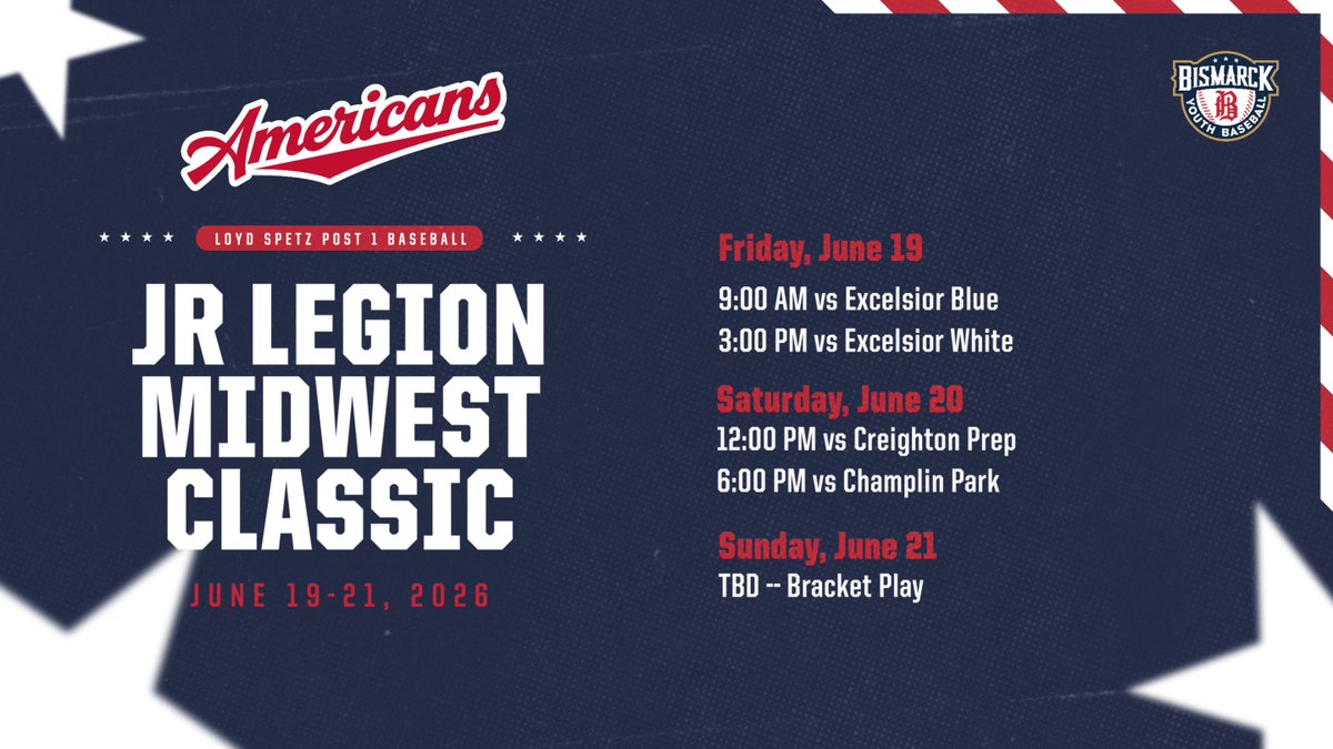 BYBPost1's tweet photo. The Americans are in Minnetonka to compete in the Jr Legion Midwest Classic this weekend! https://t.co/EjnSW4mk7V
