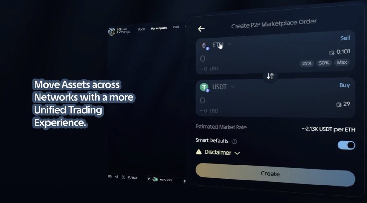Soundboy_Kelvin's tweet photo. The @MessierM87 V4.0 P2P Exchange just made cross chain swaps much easier. You can now swap assets from one blockchain to another directly

For example, holding USDC on Base but want #M87 or another token on Solana?

1. Create cross chain order on the P2P app
2. Get matched with available P2P liquidity or routed through DEXs
3. Use InterLink for private routing and withdrawal to Solana
4. Receive your tokens straight into your wallet

It’s very simple and smooth, with zero slippage, token fees. You can try it here: https://t.co/C8xOmXAllr
