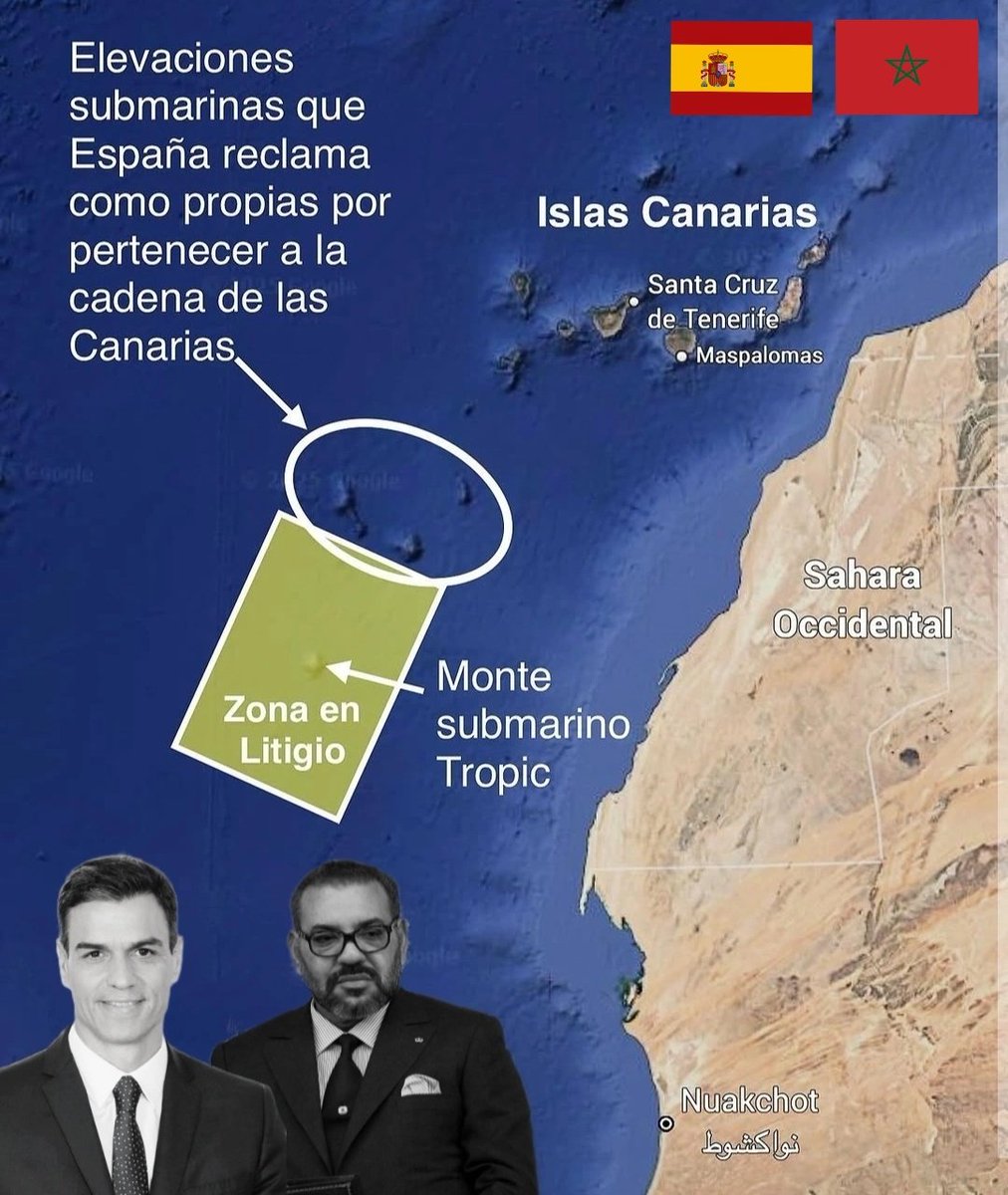 NestorSiurana's tweet photo. Bajo el Atlántico duerme un gigante cuya posesión definirá el control de la tecnología del futuro.

Es el Monte Tropic, un antiguo volcán sumergido que alberga una de las mayores reservas mundiales de telurio y tierras raras.

España y Marruecos pugnan silenciosamente por él 👇🏻

El interés por el Monte Tropic escaló drásticamente tras expediciones oceanográficas que confirmaron su riqueza mineral.

El monte posee costras de ferromanganeso con concentraciones de telurio hasta 50.000 veces superiores a las de la corteza terrestre convencional, además de ingentes cantidades de cobalto.

Para la Unión Europea, este yacimiento representa una oportunidad única para romper su dependencia estratégica de suministros controlados por potencias como China.

Quien logre el derecho de explotación del Tropic no solo obtendrá un beneficio económico multimillonario, sino también una ventaja geopolítica incalculable en la carrera por la soberanía tecnológica global.

La disputa formal se juega principalmente en los despachos de las Naciones Unidas bajo las directrices de la Convención sobre el Derecho del Mar (CONVEMAR). El mapa de la discordia se compone por los siguientes factores:

- La posición geográfica: El Tropic se sitúa a unas 270 millas náuticas al sur de la isla de El Hierro, quedando técnicamente fuera de las Zonas Económicas Exclusivas (ZEE) habituales de 200 millas de ambos países.

¿La estrategia de España cuál es?

En 2014, el Gobierno español solicitó formalmente ante la ONU la ampliación de su plataforma continental hasta las 350 millas náuticas al oeste de Canarias.

Esta petición se fundamenta en rigurosos estudios científicos del Instituto Geológico y Minero de España (IGME), que demuestran que el monte Tropic forma parte de la misma continuidad geológica y actividad volcánica que originó las Islas Canarias.

Y... ¿Cuál fue la contraofensiva de Marruecos? 

En 2020, el Parlamento de Rabat aprobó de manera unilateral dos leyes para delimitar sus fronteras marítimas, anexionando las aguas adyacentes al Sáhara Occidental y solapándose directamente con la proyección canaria.

Marruecos argumenta que la plataforma continental africana se extiende de forma natural hacia el océano, englobando al monte bajo su área de influencia económica.

Para Canarias, esta pugna transciende la geología; afecta de lleno a su seguridad marítima, control pesquero y soberanía frente a un vecino en constante expansión legislativa y militar.

Rabat utiliza hábilmente su posición estratégica frente a Madrid mediante políticas de "zona gris", entrelazando las negociaciones de las fronteras marinas con otros temas críticos como el control de los flujos migratorios hacia el archipiélago y la cooperación antiterrorista.

Los giros en la postura diplomática española respecto al conflicto del Sáhara Occidental también han añadido complejidad a las mesas de negociación sobre la mediana marina equitativa entre Canarias y el continente.

La batalla por el Monte Tropic es el reflejo exacto de los conflictos internacionales del siglo XXI, donde la diplomacia tradicional se topa con la fiebre por los recursos de la transición energética.

Aunque la tecnología para realizar minería a gran escala a más de 1.000 metros de profundidad tardará aún años en consolidarse, la soberanía sobre el mapa se decide hoy.

España busca asegurar sus derechos históricos basados en la ciencia del suelo marino, mientras Marruecos proyecta su ambición de potencia ribereña indiscutible en la región.

En este tablero, las Islas Canarias no son un simple espectador ultraperiférico, sino el baluarte geográfico clave sobre el cual el Estado español y la Unión Europea defienden su futuro industrial y tecnológico.