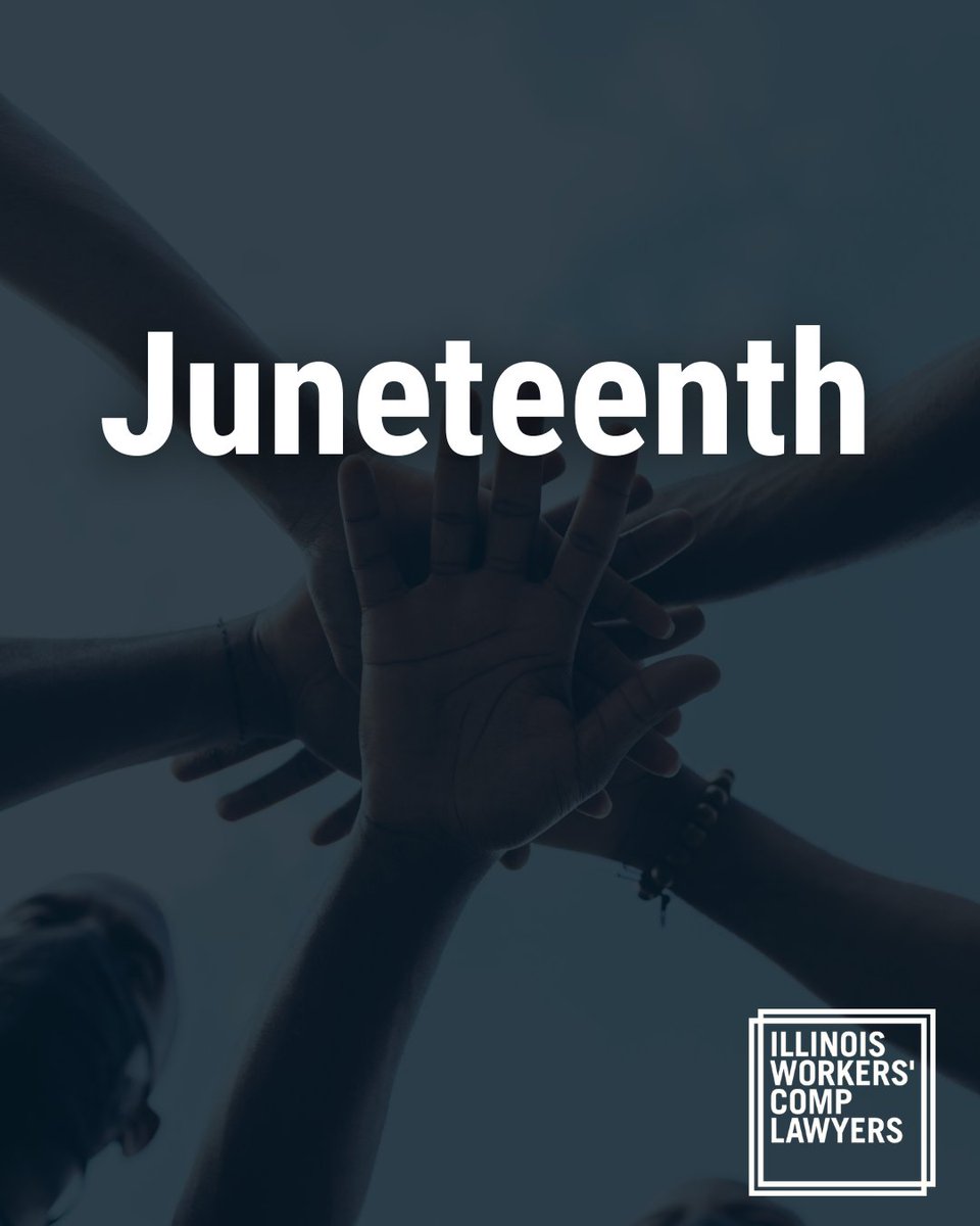 ILWorkersComp's tweet photo. Today we recognize Juneteenth, a day that commemorates freedom and the end of slavery in the United States. We honor the history, resilience, and progress that this day represents. https://t.co/h94tPG6Tgq