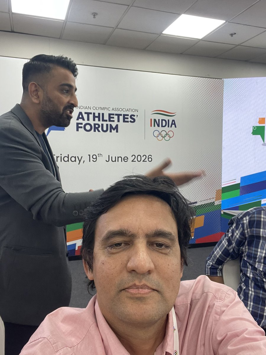 bigvish10's tweet photo. Excellent day at the #AthleteForum organised by #IndianOlympicAssociation educational, informative & well organised. Thank you @AITA__Tennis for nominating me to attend this forum. #LeapWithIOA https://t.co/VtUmnFeZUF