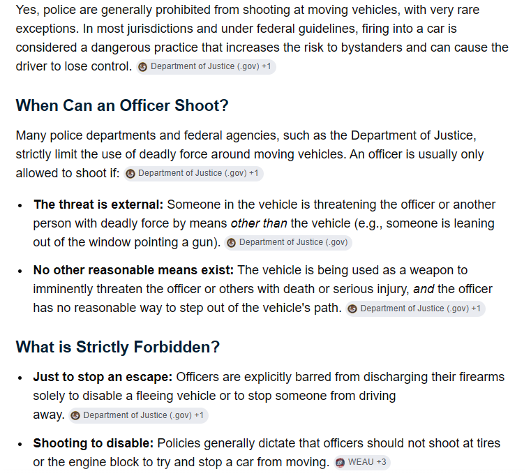 Jony_Ohm's tweet photo. @Elijah95MAGA @cocktailgrandma @covie_93 the officer shot after the vehicle passed. This is prohibited sir. It's a dumb and prohibited practice across the country. Maybe read past your bias. But facts won't change your feelings https://t.co/qjAaMQgLw8