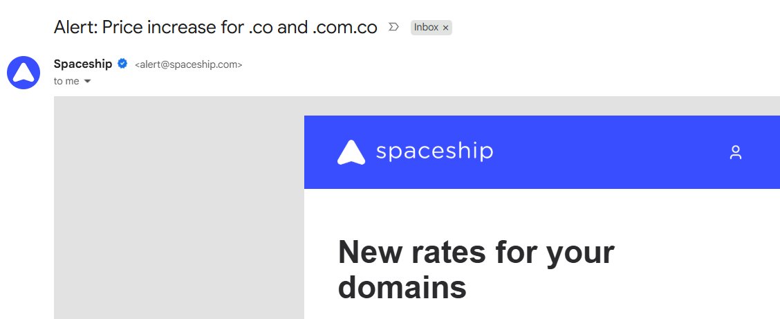 BrandXprt's tweet photo. The excitement of seeing a Spaceship email and thinking, "A domain sale!"… only to open it and discover it’s about domain price increase. The emotional roller coaster of a domain investor. 😅All in all, I stay positive and believe that my breakthrough moment will come soon. https://t.co/3RVbnOTGZv