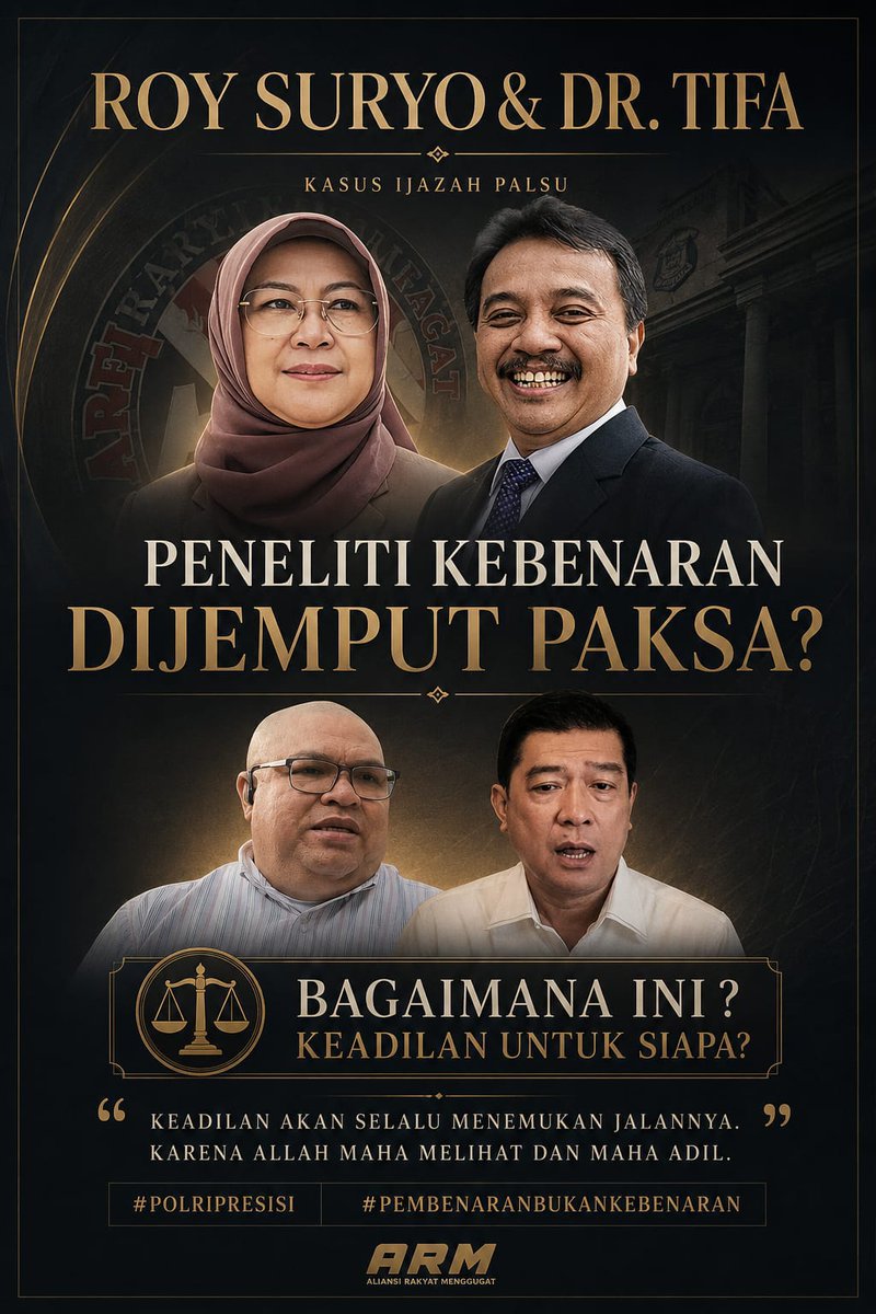 volterposisi's tweet photo. @Opposisi6890 #KamiBersamaRoyTifa
#KamiBersamaRoyTifa https://t.co/DN0eY5Vqk7