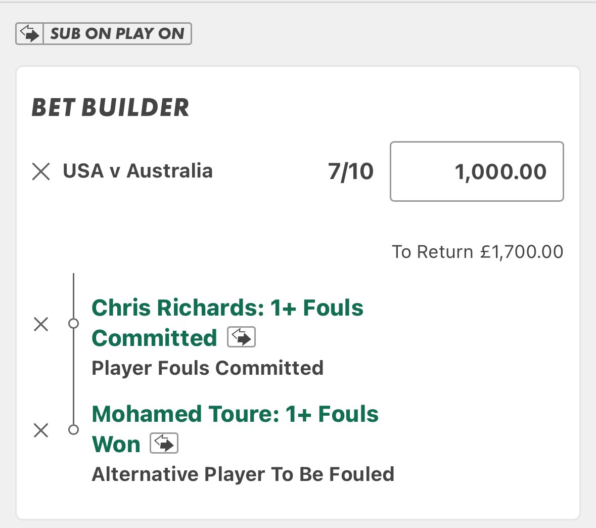 scout_reportss's tweet photo. Ladder bets/parlay USA 🇺🇸 v Australia 🇦🇺 

1+ fouls committed by Richards, 1+ fouls won by Toure

Richards fouls for USA:
3, 1, 3, 1, 2

Toure fouls won for Australia:
1, 1, 2, 1, 2

Stakes of 2u/0.75u/0.25u https://t.co/GUaKJeTtlW