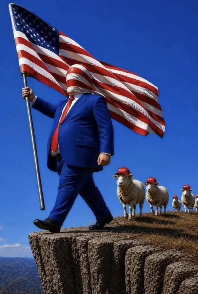 JerryWillResist's tweet photo. A Stupid son of a Bitch and his sycophantic sheep https://t.co/Q4dlf05705