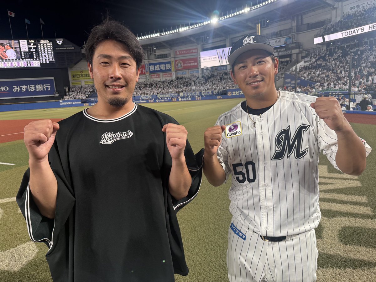 chibalotte_pr's tweet photo. 本日のヒーロー！
#chibalotte #広報 #八木彬 #愛斗 https://t.co/A3kt31n5uV