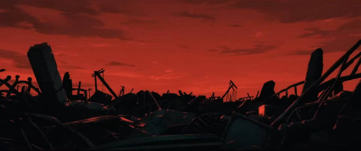 ChainsawEstelle's tweet photo. BEFORE THE STATUE OF LIBERTY THEY FLASHED A SHOT OF DEBRIS AND BROKEN DOWN TELEPHONE POLLS,, DONT TELL THIS IS THE ATMOSPHERE FOR AKI GUN VS DENJI IM GONNA LOSE MY MINDDDDDDDDD https://t.co/KcbESvDBHZ