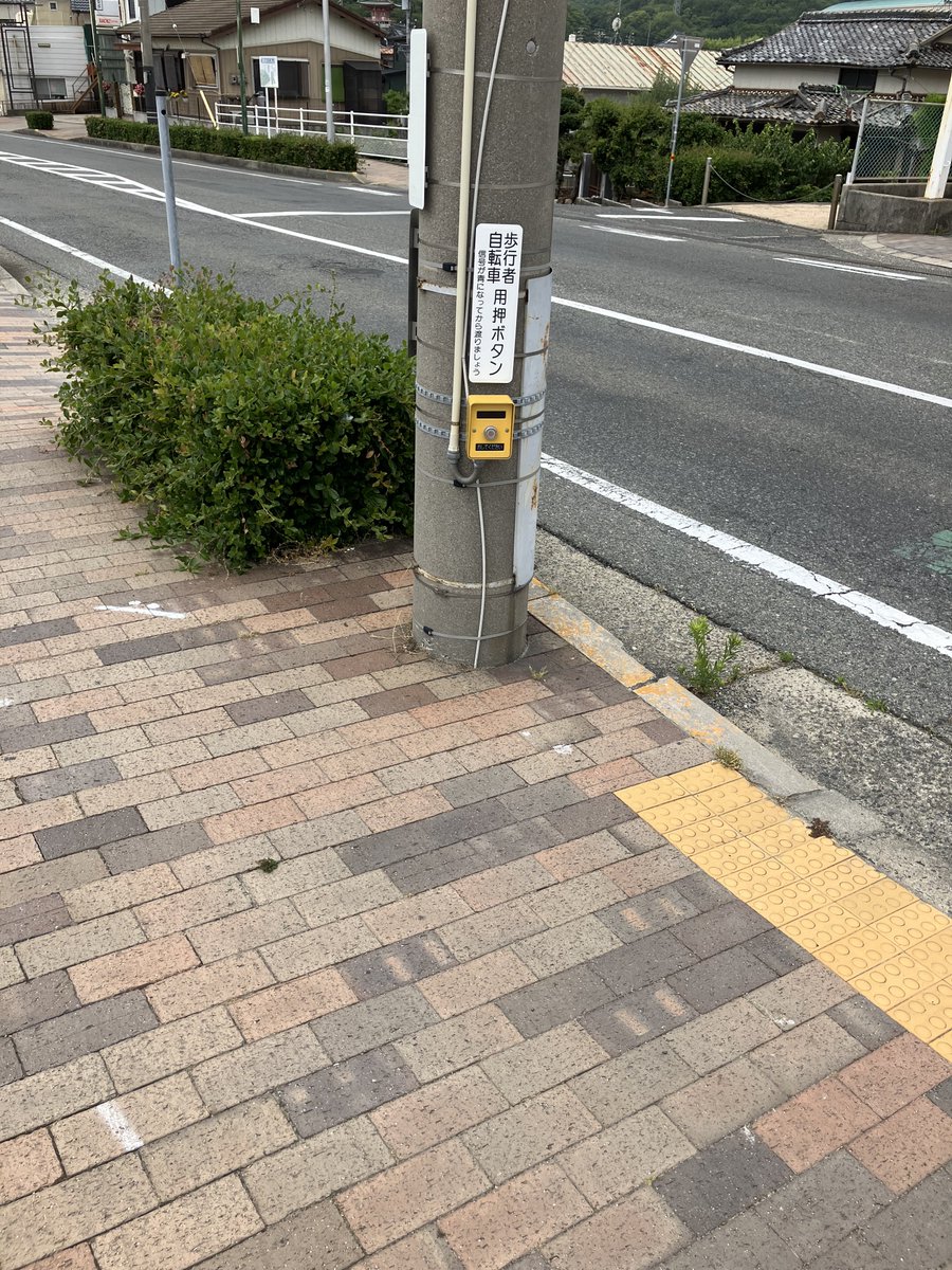 see4ing's tweet photo. 信号のボタンの位置低くない？？ https://t.co/y0he5dQBzr