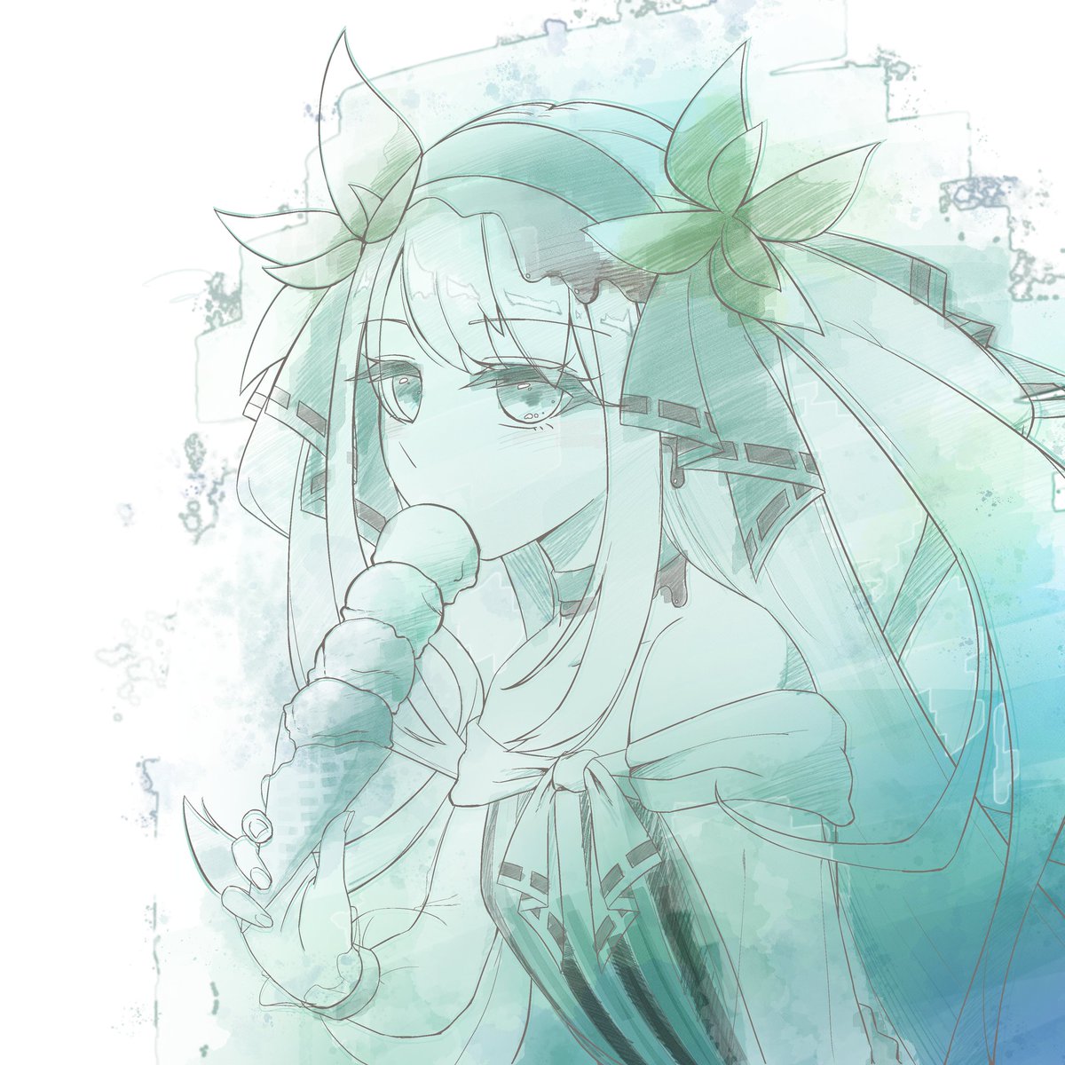 Satukizo_CS's tweet photo. チョコミントの季節ですね
#あいのほうていしき https://t.co/b6xB0i81Ao
