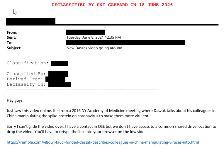 zerohedge's tweet photo. From the Gabbard files: "Just saw this video online. It’s from a 2016 NY Academy of Medicine meeting where Daszak (@PeterDaszak) talks about his colleagues in  China manipulating the spike protein on coronavirus to make them more virulent." https://t.co/UzgUKTSO2t