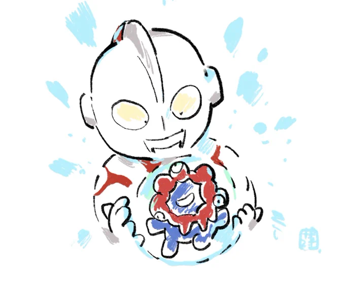 ウルトラマンとミャクミャクさま 