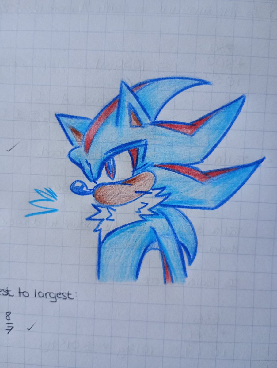 AtacamaTheBean's tweet photo. Blue shadow is so pretty ❤️🩵

#shadowthehedgehog #sonicart https://t.co/xlBw4G2FP6