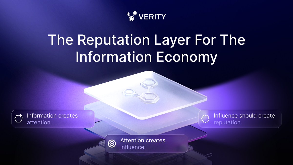 BuildOnVerity's tweet photo. Information shapes narratives and moves markets.

Credibility still has no native infrastructure.

Verity. https://t.co/6WP4rILEwD