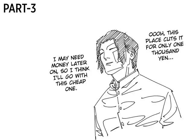 dailykamo's tweet photo. A small reminder of why Noritoshi decided to cut his hair before his fight alongside Maki https://t.co/RFXqtZp1ae