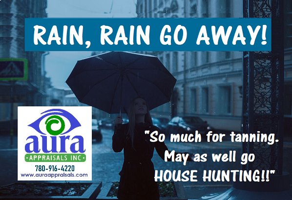 appraiserus's tweet photo. According to the weekend weather forecast, the latest fashion will be wearing hip waders! https://t.co/9WIItvVUxW