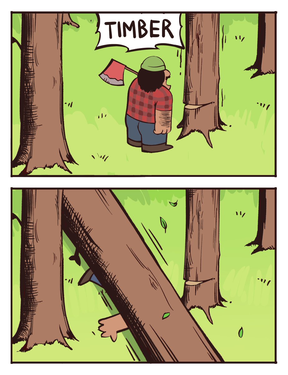 Bonnymama7's tweet photo. This dumb comic came to me in a dream 🌲 https://t.co/GBV8E16vMk