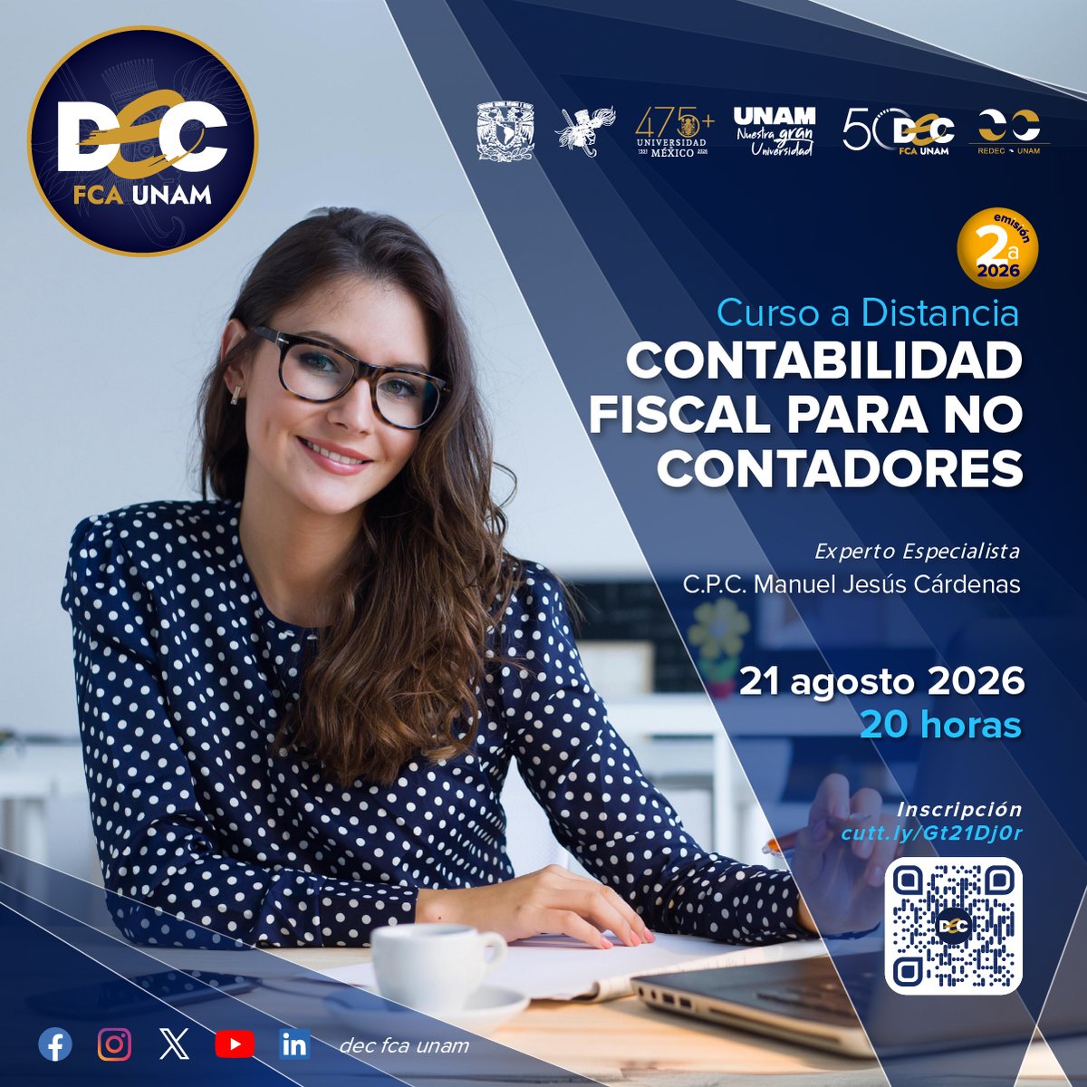 decfca's tweet photo. Curso a Distancia Contabilidad Fiscal para no Contadores
🔗 Inscríbete: https://t.co/bgKe4wiWaE
ℹ️ Para mayores informes: https://t.co/btFQMwPxQo

#ContabilidadFiscal #Emprendedores #Pymes #GestiónEmpresarial #ObligacionesFiscales #IVA #CFDI #EducaciónFinanciera #CursosEnLínea https://t.co/mHOWkJCNtj