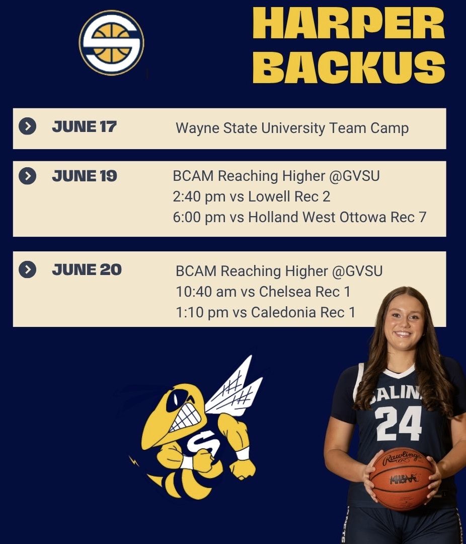SalineHoops's tweet photo. You can catch 2027 6’3” Harper Backus at Reaching Higher at GVSU this weekend! She’s worth the watch!

Highlights: https://t.co/PmyhDJ7tzO https://t.co/kCeKsOjjqw