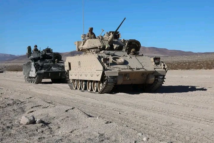 MajGeneralPaul's tweet photo. Royal Saudi Land Forces (RSLF) recently partnered with U.S. Army Central at Fort Irwin for their first rotation at the National Training Center. The training highlighted joint warfighting capabilities and reinforced the strong U.S.-Saudi defense partnership. https://t.co/VLFpKWOhNj