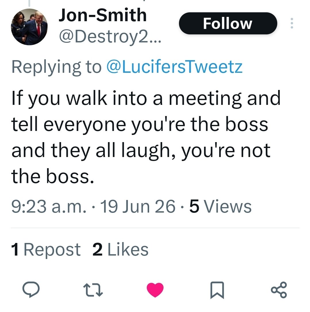 SandyIsCynical's tweet photo. #Hellberta Fantasy Friday:
Danielle Smith walks into a room to give a speech and the crowd erupts in laughter. The woman who thinks she should be respected by everyone deserves a comeuppance. https://t.co/j9A4Xwj1y6