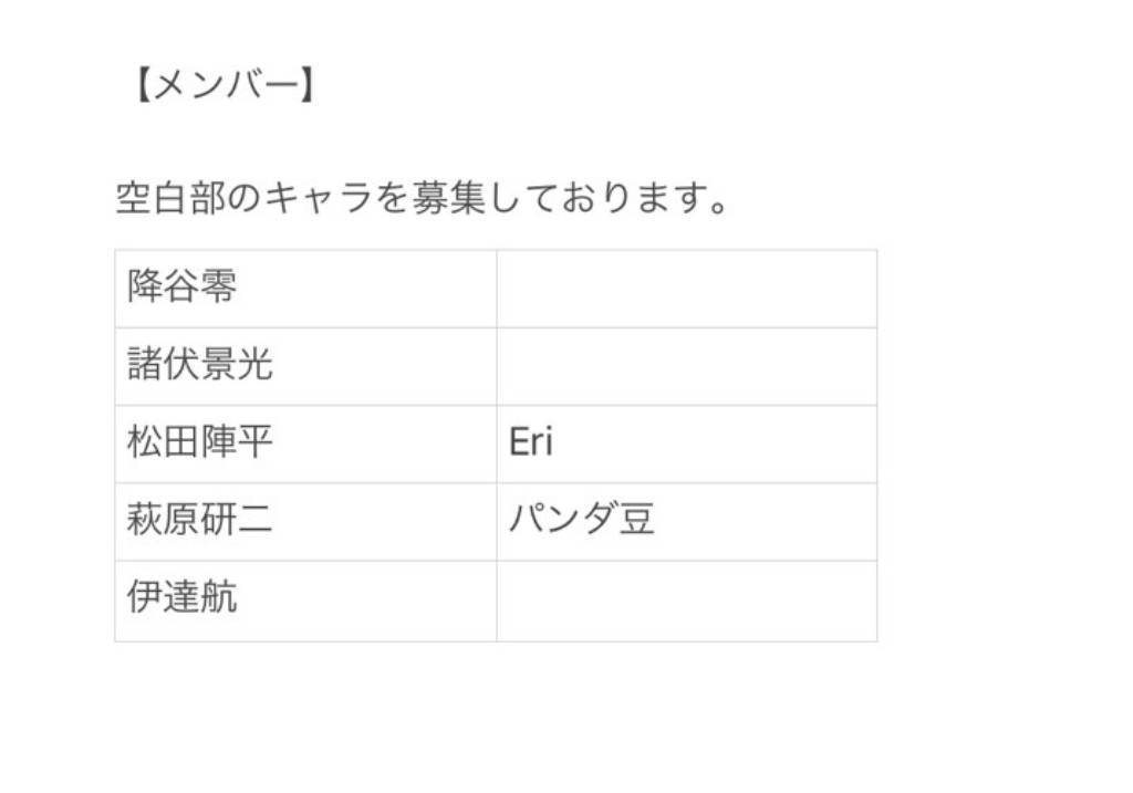 024EeeDC's tweet photo. 【募集】
DC/警察学校組でコスパフォするにあたりメンバーを募集しております！
画像を確認の上興味のある方いらっしゃいましたら私又はパンダ豆（ @Panda_Mame25 ）までお声がけください！
ご連絡お気軽におまちしております！ https://t.co/xbiYwnRwtp