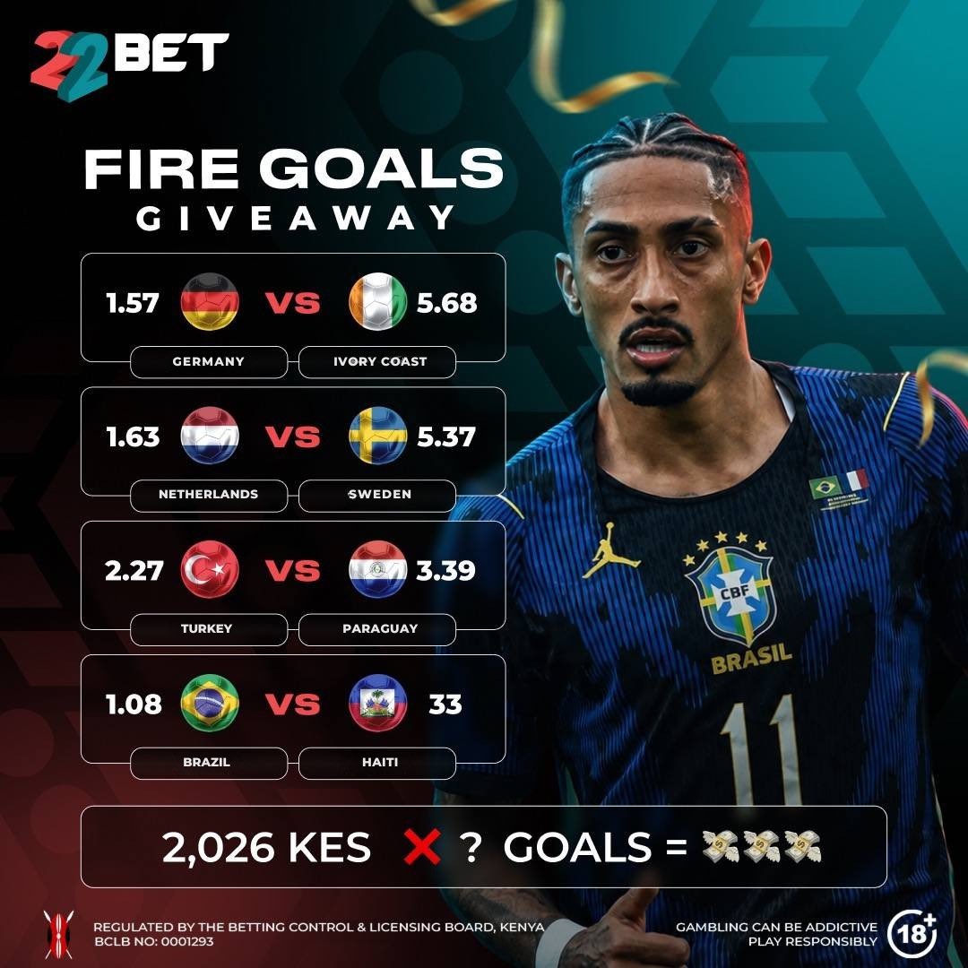 22bet_ke's tweet photo. Matchday 10 - Fire Goals Giveaway! 🔥

Don’t miss out on this opportunity to win cash prizes 
Follow, Like &amp; Share
Drop your 22bet Account ID + M-Pesa Number (No Airtel )
Make a minimum stake of KES 220 on any Matchday 10 event

*T&amp;Cs Apply https://t.co/ASkstKzuV6