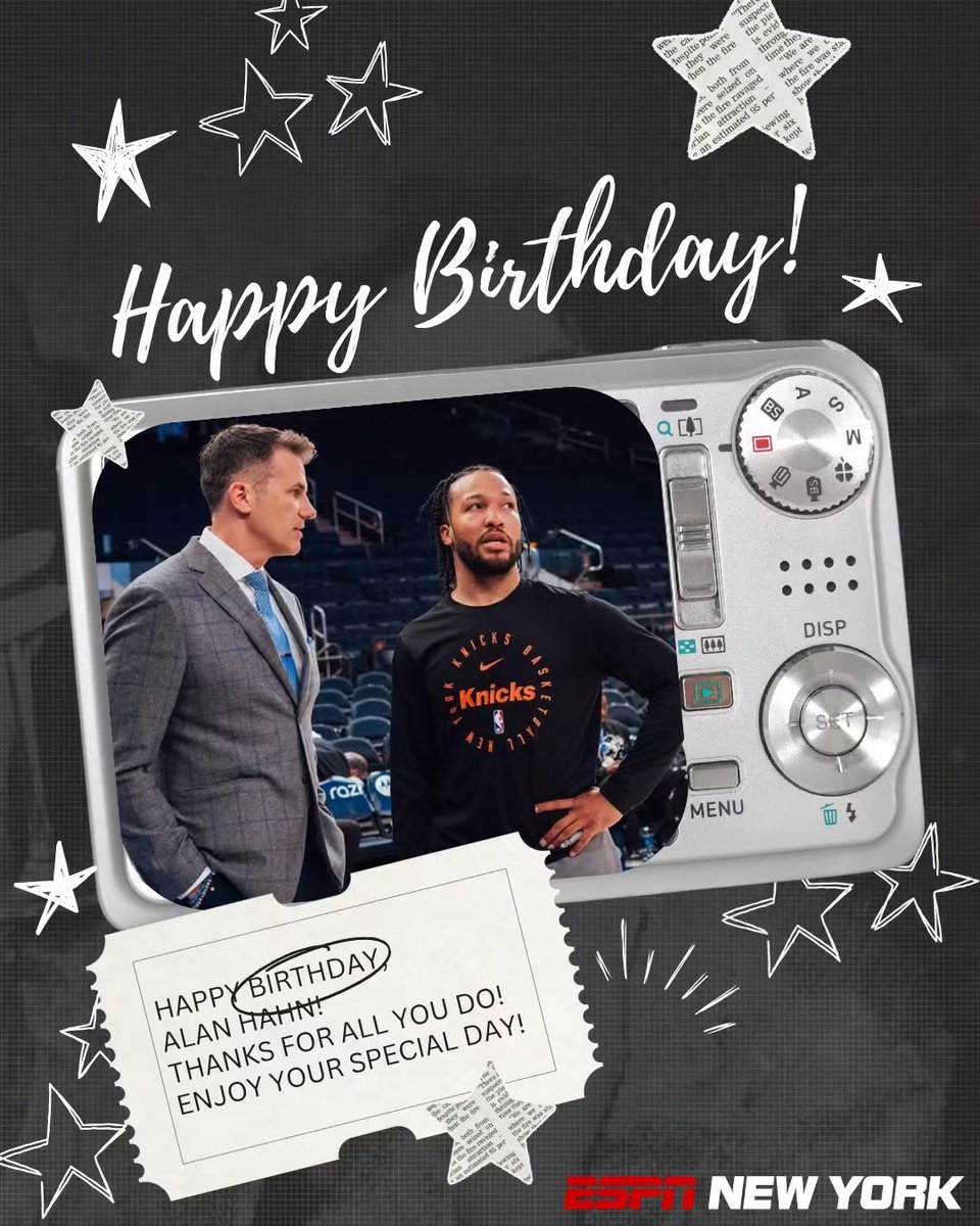 ESPNNewYork's tweet photo. Wishing a very HAPPY BIRTHDAY to @alanhahn!

(@DHRonESPN) https://t.co/vtDerUJ9T4
