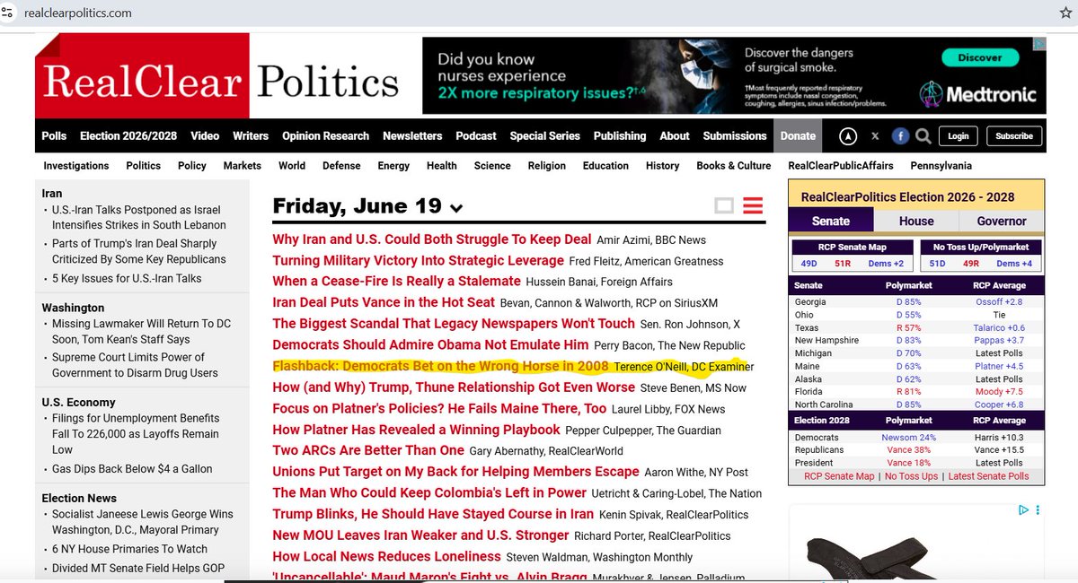 TD_ONeill's tweet photo. Wow! Honored to have my latest article selected by the @dcexaminer  for their op-ed page, now @RCPolitics  has posted on their front page as part of their aggregate! See Below:

https://t.co/gFxR6r1AUX https://t.co/zcaCIg8F3m