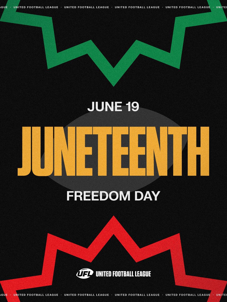 TheUFL's tweet photo. Today we recognize Juneteenth and the enduring pursuit of equality and opportunity. https://t.co/SRQ6gZ74Bo