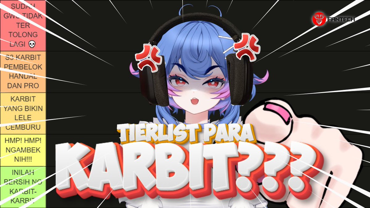 LeaLestariVT's tweet photo. SOBAT EMPANG!!
JANGAN LUPA BAHWA JAM 10 PAGI AKU AKAN MENILAI KEKARBITAN KALIAN!!!

Aku akan teliti SUARA KARBIT kalian menggunakan HEADPHONE CANGGIH FANTECH WHG03 AKU dan menentukan KARBIT LEVEL MANAKAH KALIAN???

Jangan lupa submit!!
Awas aja ga submit!!
Berarti ga sayang sama aku!!!! HMP!!!

Sampai ketemu nanti pagiiy~
Link-link akan ada di komen yaaaa