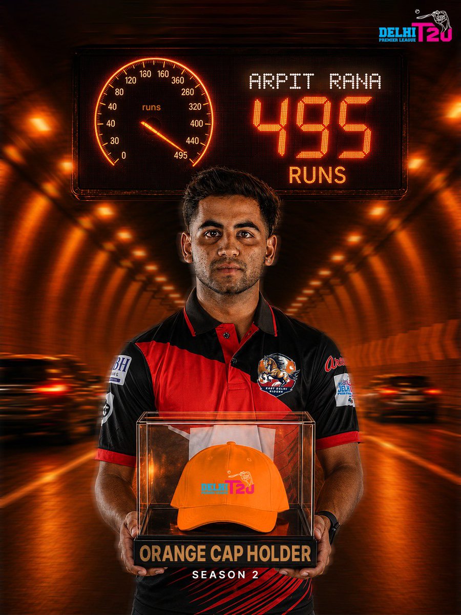DelhiPLT20's tweet photo. 𝗔𝗿𝗽𝗶𝘁 𝗥𝗮𝗻𝗮 owned the 𝗢𝗿𝗮𝗻𝗴𝗲 𝗖𝗮𝗽 in 𝗦𝗲𝗮𝘀𝗼𝗻 𝟮. 🧡💪🏻
Season 3’s run machine will be...? Drop your predictions ⬇️
#delhipremierleague #dpl #orangecap #arpitrana #cricket https://t.co/Yqb5Qo5PI3