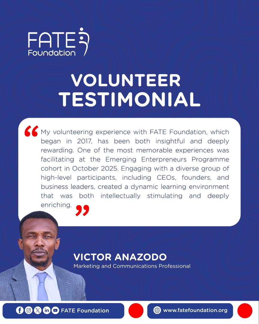 FATEFoundation's tweet photo. Today we shine our Spotlight on @Viczodos . 

@viczodos is a marketing and communications professional with experience in brand management, strategic communications, digital marketing, business development, and stakeholder engagement. https://t.co/t1WOLHVWYU