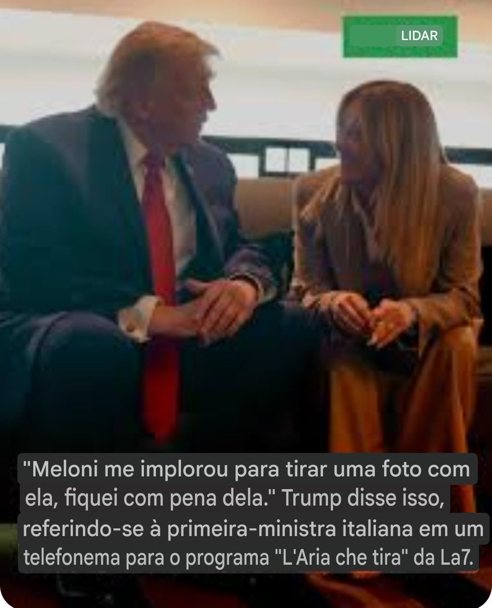 clalispe's tweet photo. E essa misoginia de #Trump tentando deslegitimar a líderança de #Meloni, confunde o respeito entre nações soberanas com favores pessoais para o próprio ego. 🤮 https://t.co/HutiVFkb7D